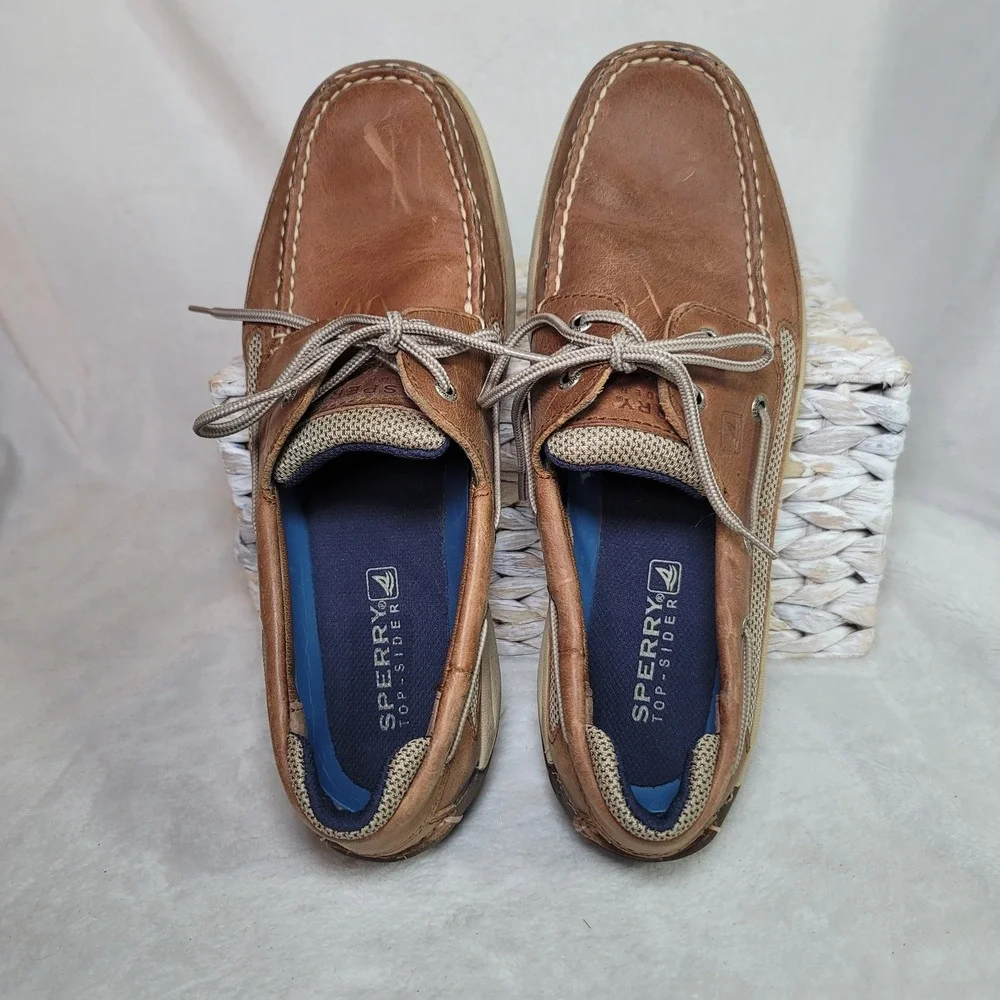 Sperry Top Sider Nautical Preppy Boat Shoes Loafers Leather Coastal Size 12 M